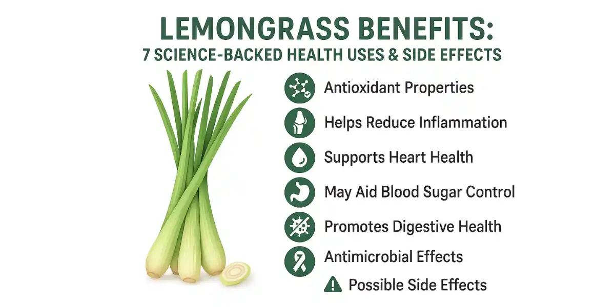 Lemongrass Benefits: 7 Science-Backed Health Uses & Side Effects